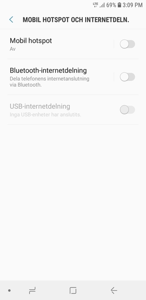 Välj Mobil hotspot