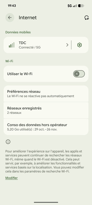 Activer le Utiliser le Wi-Fi