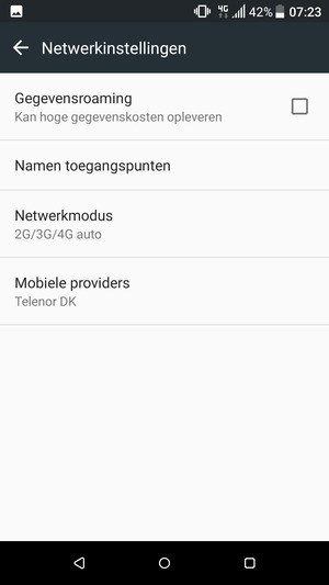 Selecteer Netwerkmodus