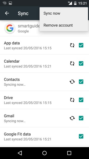 Select Sync now