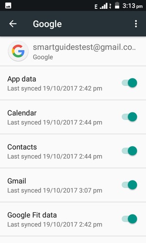 Make sure Contacts is selected