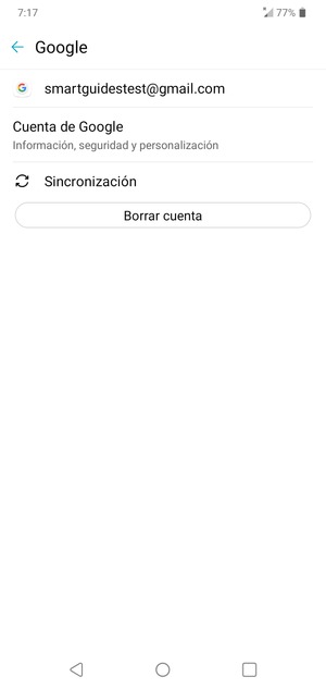 Seleccione Sincronización