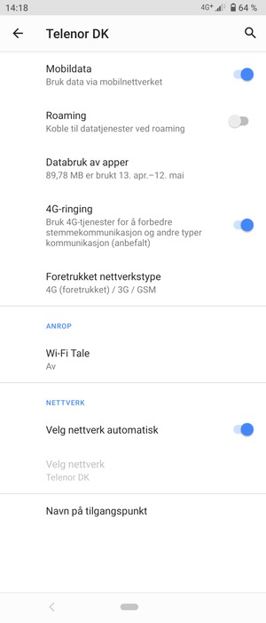 Bla til og velg Navn på tilgangspunkt