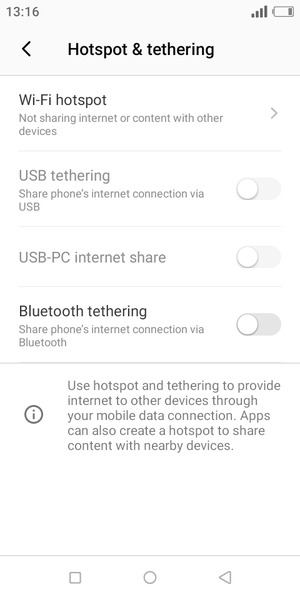 Select Wi-Fi hotspot