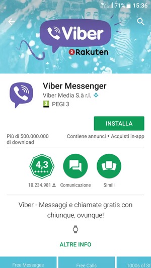 Seleziona INSTALLA