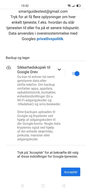 Vælg Acceptér