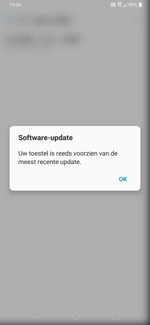Als uw telefoon up-to-date is, selecteert u OK