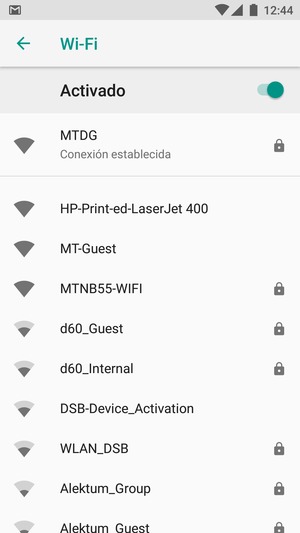 Ahora está conectado a la red Wi-Fi