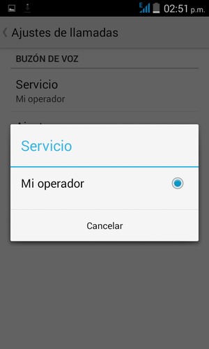 Seleccione Mi operador