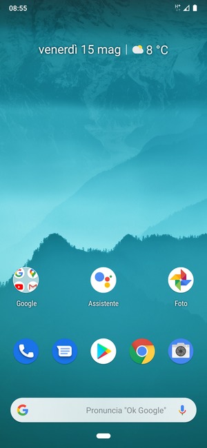 Scorri verso l'alto il menu in basso
