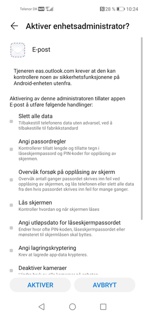 Velg AKTIVER