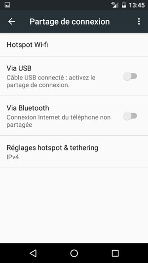 Sélectionnez Hotspot Wi-fi
