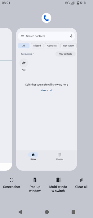 Swipe apps up to close them