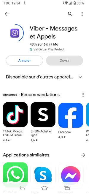 Veuillez attendre la fin de la procédure d'installation
