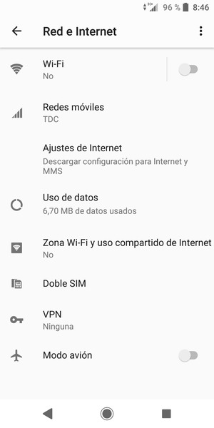 Seleccione Wi-Fi