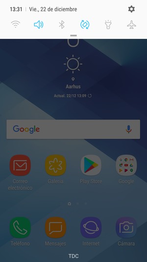 Deslice hacia abajo el menú superior de nuevo