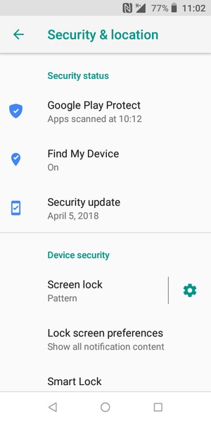 Your phone is now secure with a screen lock