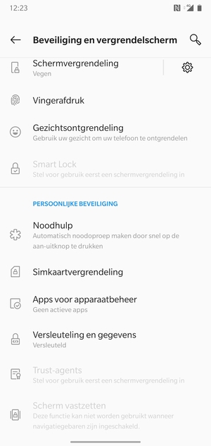 Selecteer Simkaartvergrendeling