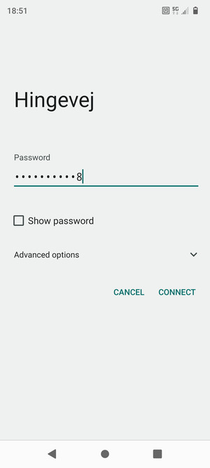 Enter the Wi-Fi password and select CONNECT