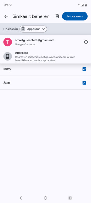 Selecteer uw Google-account