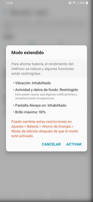 Seleccione ACTIVAR