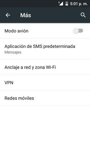 Seleccione Anclaje a red y zona Wi-Fi