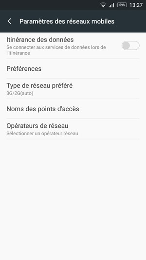 Sélectionnez Noms des points d'accès