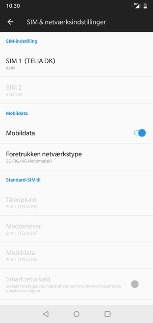 Vælg Foretrukken netværkstype