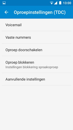 Selecteer Voicemail