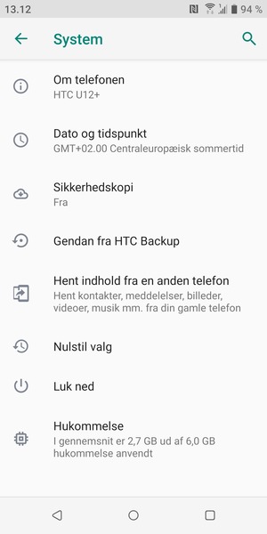 Vælg Sikkerhedskopi
