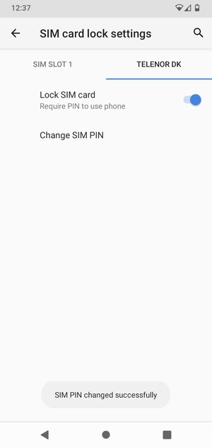 Your SIM PIN has been changed