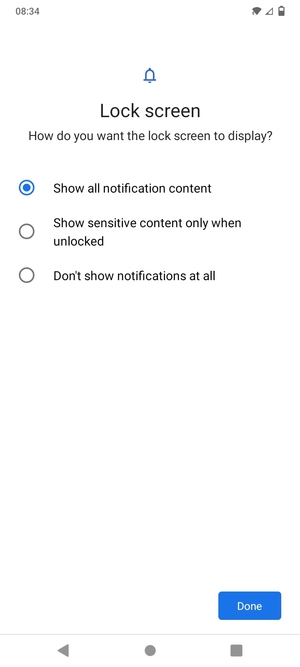 Select your preferred option and select Done