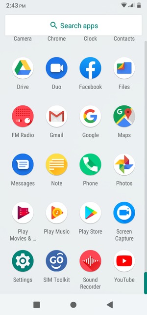 Scroll to and select Settings