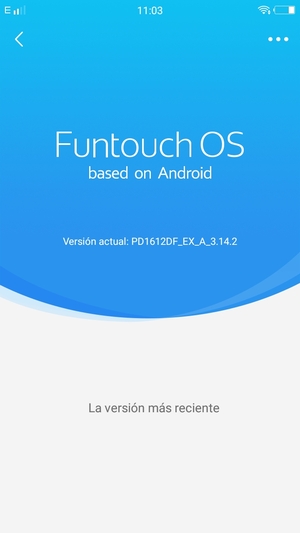 Si su teléfono está actualizado, verá la siguiente pantalla