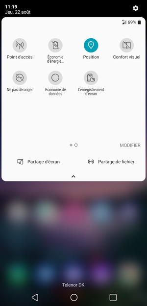 Désactiver Position