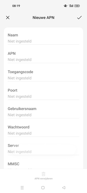 Voer internetgegevens in