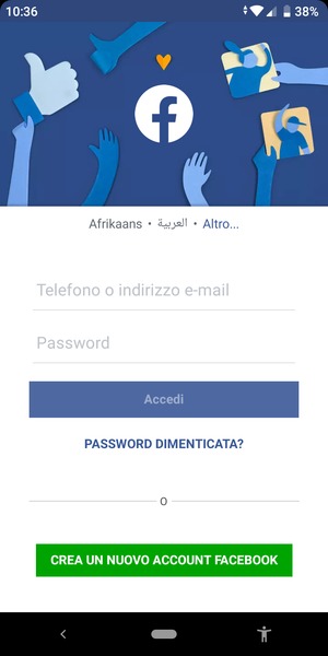 L'app è pronta per l'uso