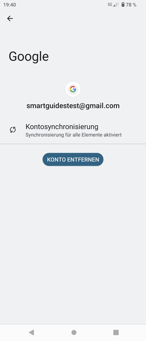 Wählen Sie Kontosynchronisierung