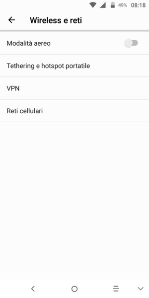 Seleziona Tethering e hotspot portatile