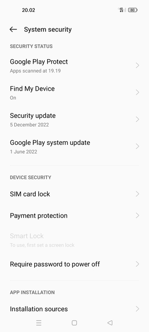 Select  SIM card lock