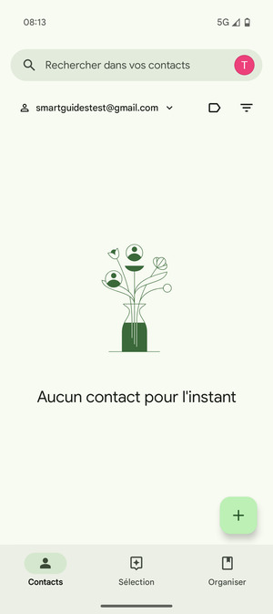 Sélectionnez Organiser