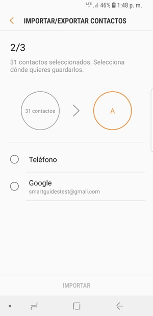 Seleccione su cuenta Google