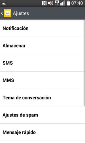Seleccione SMS