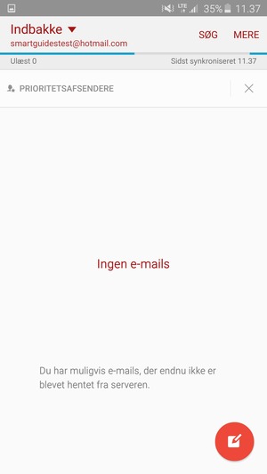 Din Hotmail er klar til brug