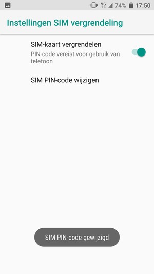 Uw SIM PIN-code is gewijzigd