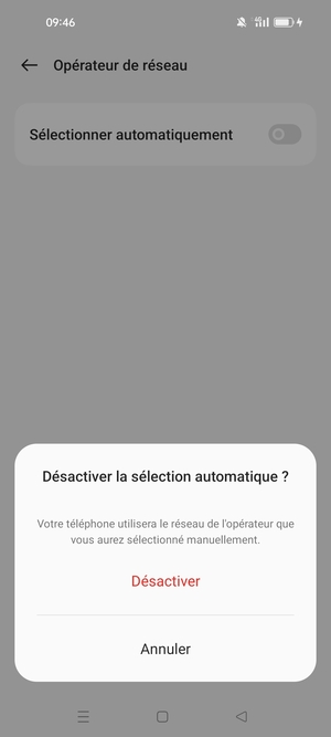Sélectionnez Désactiver