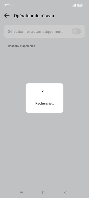 Veuillez attendre la fin de la recherche