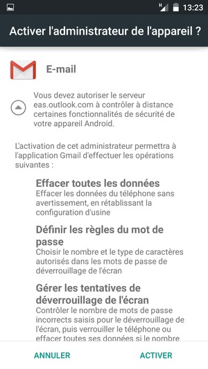 Sélectionnez ACTIVER