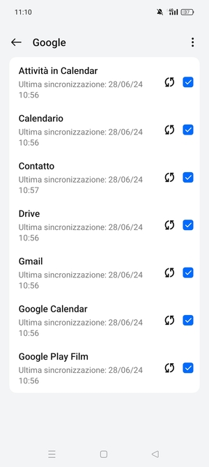 Seleziona il tasto Menu