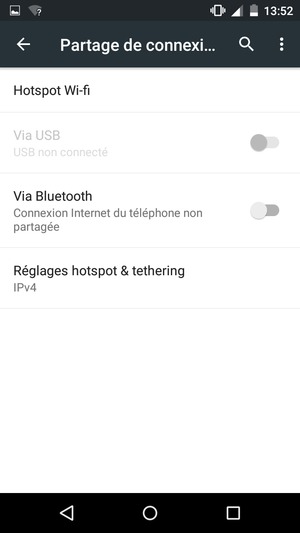 Sélectionnez Hotspot Wi-fi